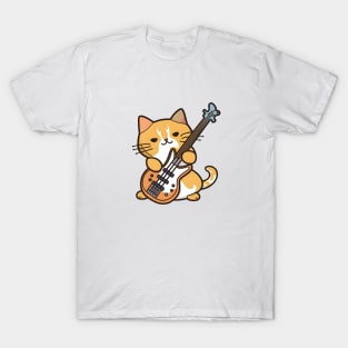 Cat Rickenbacker Bass T-Shirt